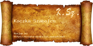 Koczka Szabolcs névjegykártya